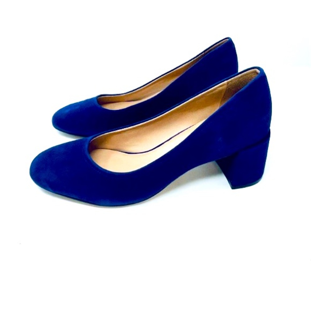 27 Edit By Naturalizer Rebecca Pump In Haven Blue Suede Size 8 New